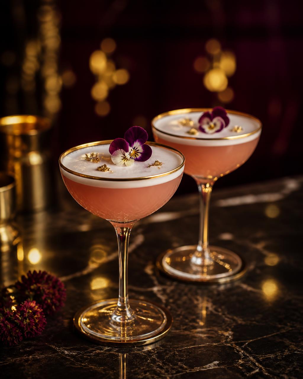 Signature cocktails served at a Miss Silicone USA event